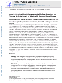 Cover page: Impact of Online Weight Management With Peer Coaching on Physical Activity Levels of Adults With Serious Mental Illness