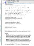 Cover page: Developing and Refining New Candidate Criteria for Systemic Lupus Erythematosus Classification: An International Collaboration