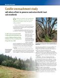 Cover page: Conifer encroachment study will inform efforts to preserve and restore North Coast oak woodlands