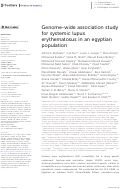 Cover page: Genome-wide association study for systemic lupus erythematosus in an egyptian population