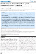 Cover page: Nonadherence to Primary Prophylaxis against Pneumocystis jirovecii Pneumonia