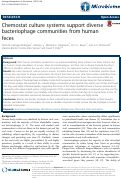 Cover page: Chemostat culture systems support diverse bacteriophage communities from human feces