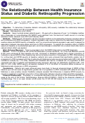 Cover page: The Relationship Between Health Insurance Status and Diabetic Retinopathy Progression