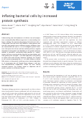 Cover page: Inflating bacterial cells by increased protein synthesis