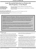 Cover page: Acute Myocardial Infarction in a Patient with Twin Pregnancy: A Case Report