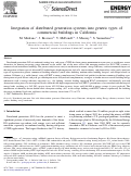 Cover page: Integration of distributed generation systems into generic types of commercial buildings in California