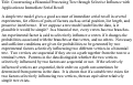 Cover page of Constructing a Binomial Processing Tree through Selective Influence with Application to Immediate Serial Recall