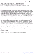 Cover page: Experimental evaluation of visual flicker caused by ceiling fans