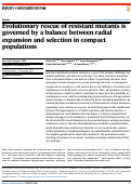 Cover page: Evolutionary rescue of resistant mutants is governed by a balance between radial expansion and selection in compact populations.