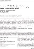 Cover page: Assessment of Metabolic Phenotypes in Patients with Non-ischemic Dilated Cardiomyopathy Undergoing Cardiac Resynchronization Therapy