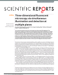 Cover page: Three-dimensional fluorescent microscopy via simultaneous illumination and detection at multiple planes