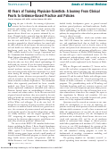 Cover page: 40 years of training physician-scientists: a journey from clinical pearls to evidence-based practice and policies.