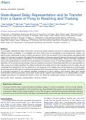 Cover page: State-Based Delay Representation and Its Transfer from a Game of Pong to Reaching and Tracking.