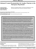 Cover page: Informed Consent Documentation for Lumbar Puncture in the Emergency Department