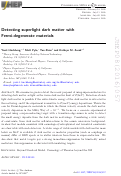 Cover page: Detecting superlight dark matter with Fermi-degenerate materials