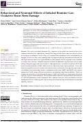 Cover page: Behavioral and Neuronal Effects of Inhaled Bromine Gas: Oxidative Brain Stem Damage