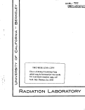 Cover page: EXCITATION FUNCTIONS FOR SPALLATION REACTIONS ON Cu