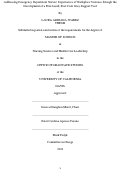 Cover page: Addressing Emergency Department Nurses’ Experiences of Workplace Violence through the Development of a Peer-based, Post Code Gray Support Tool