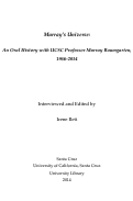 Cover page: Murray's Universe: An Oral History with UCSC Professor Murray Baumgarten, 1966-2014