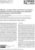 Cover page: DREAM(D): an adaptive Markov Chain Monte Carlo simulation algorithm to solve discrete, noncontinuous, and combinatorial posterior parameter estimation problems