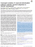 Cover page: Convergent evolution of conserved mitochondrial pathways underlies repeated adaptation to extreme environments