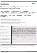 Cover page: Morphine induces physiological, structural, and molecular benefits in the diabetic myocardium