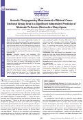 Cover page: Acoustic pharyngometry measurement of minimal cross-sectional airway area is a significant independent predictor of moderate-to-severe obstructive sleep apnea.