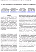 Cover page: The Impact of Distributed Generation on Power Transmission Grid Dynamics