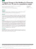 Cover page: Temporal changes in the likelihood of dementia and MCI over 18 years in a population sample.