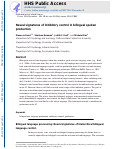 Cover page: Neural signatures of inhibitory control in bilingual spoken production