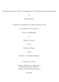 Cover page: Automatically Tuning Collective Communication for One-Sided Programming Models