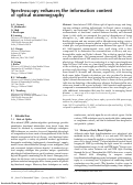 Cover page: Spectroscopy enhances the information content of optical mammography