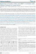 Cover page: Expression of Cyr61, CTGF, and WISP-1 Correlates with Clinical Features of Lung Cancer