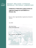 Cover page: Calibration of laboratory aging practice to replicate changes to roof albedo in a Chinese city