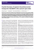 Cover page: Crystal structure of arginine-bound lysosomal transporter SLC38A9 in the cytosol-open state