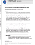 Cover page: Tropospheric emissions: Monitoring of pollution (TEMPO)