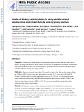 Cover page: Intake of dietary carbohydrates in early adulthood and adolescence and breast density among young women