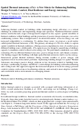Cover page: Spatial Thermal Autonomy (sTA): A New Metric for Enhancing Building Design Towards Comfort, Heat Resilience and Energy Autonomy