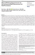 Cover page: Shared-Medical Appointment for Screening and Risk Assessment for Fall Prevention.