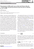 Cover page: Measurement of differential cross sections and charge ratios for <i>t</i>-channel single top quark production in proton-proton collisions at s=13 Te.