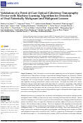 Cover page: Validation of a Point-of-Care Optical Coherence Tomography Device with Machine Learning Algorithm for Detection of Oral Potentially Malignant and Malignant Lesions