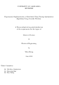 Cover page: Experimental Implementation of Distributed Time-Varying Optimization Algorithms Using Crazyflie Platform