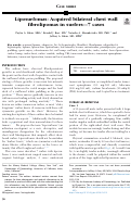 Cover page: Liposurfomas: Acquired bilateral chest wall fibrolipomas in surfers—7 cases