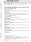 Cover page: Urinary oxidative stress biomarkers are associated with preterm birth: an Environmental Influences on Child Health Outcomes program study