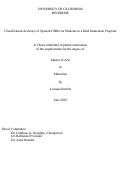 Cover page: Classification Accuracy of Spanish CBMs for Students in a Dual Immersion Program