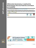 Cover page: Differential densimetry: A method for determining ultra-low fluid flux and tissue permeability