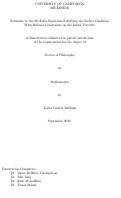 Cover page: Solutions to the 2D Euler Equations Satisfying the Serfati Condition With Relaxed Constraints on the Initial Vorticity