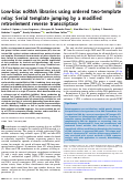 Cover page: Low-bias ncRNA libraries using ordered two-template relay: Serial template jumping by a modified retroelement reverse transcriptase