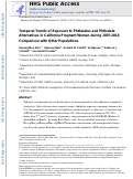 Cover page: Temporal Trends of Exposure to Phthalates and Phthalate Alternatives in California Pregnant Women during 2007–2013: Comparison with Other Populations