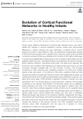 Cover page: Evolution of Cortical Functional Networks in Healthy Infants.